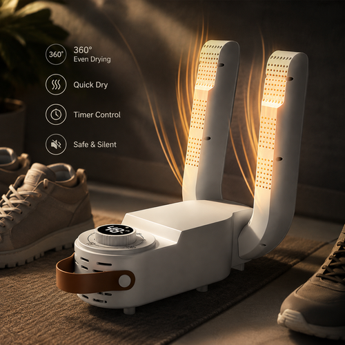Electric Shoe Dryer | Quick-Dry Shoe & Footwear Dryer with Timer