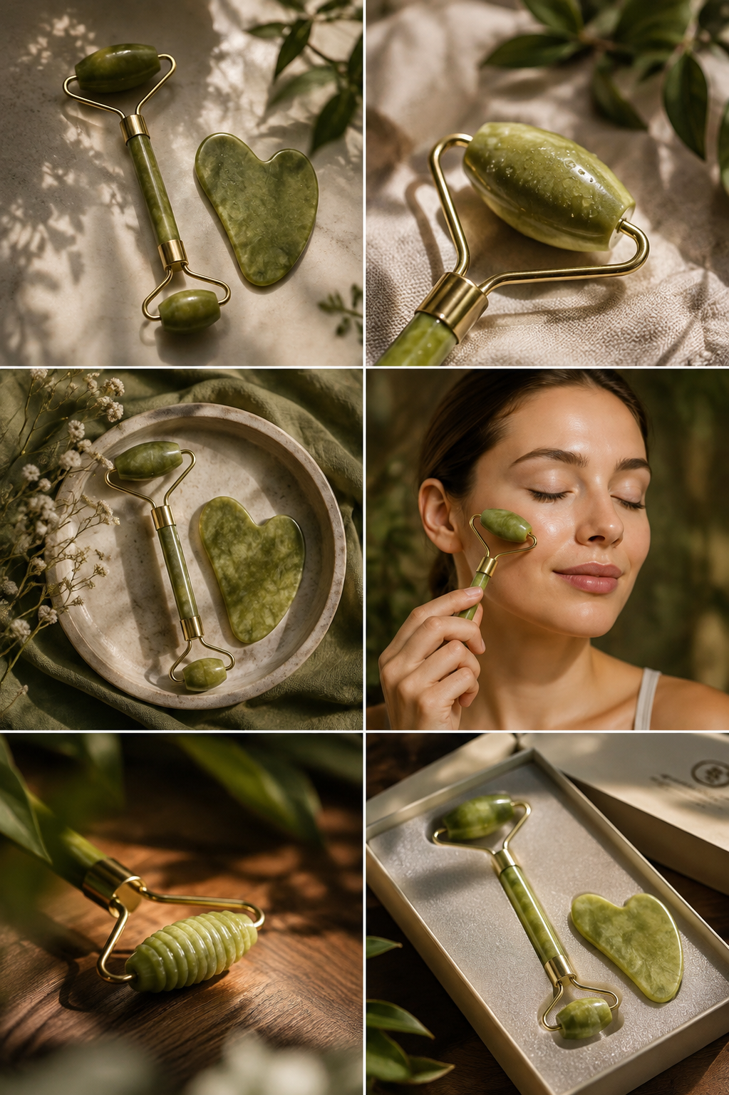 Natural Jade Stone Facial Roller